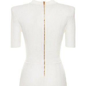 Balmain Viscose blend knit mini dress